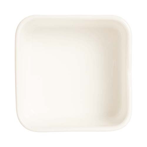 Arcoroc Mekkano Porcelain Square Dish L7.4xH4.1cm, 130ml-4-1/4oz, Cream