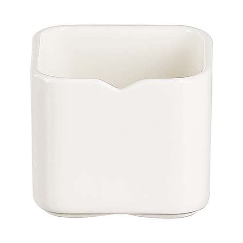 Arcoroc Mekkano Porcelain Square Serving Dish, 180ml-6oz, Cream