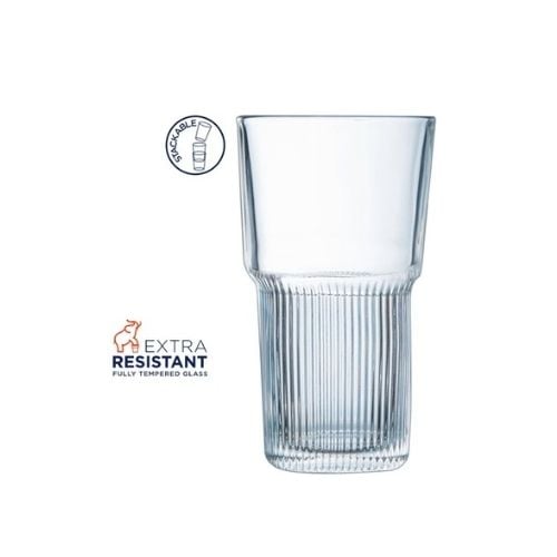 Arcoroc Starline Tempered Stackable Hi Ball Tumbler Ø7.5xH14cm, 310ml-11oz