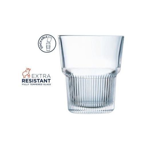 Arcoroc Starline Tempered Stackable Old Fashioned Tumbler Ø8.5xH10cm, 270ml-9½oz