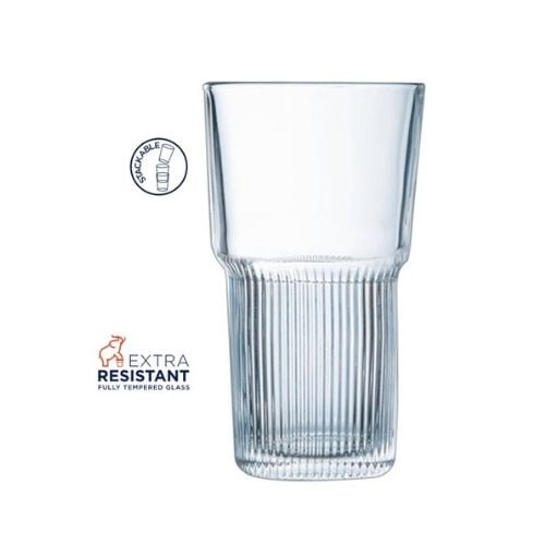 Arcoroc Starline Tempered Stackable Hi Ball Tumbler Ø8.5xH16cm, 460ml-16 1/4oz