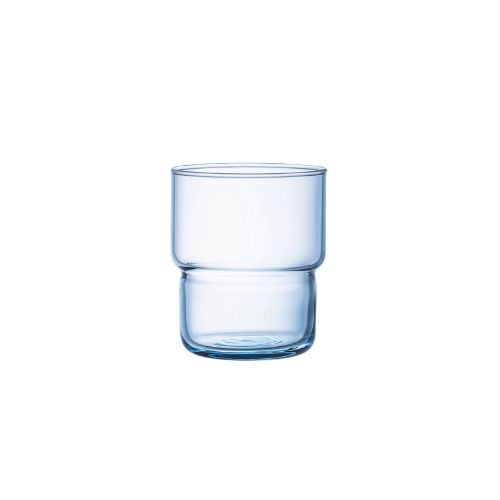 Arcoroc Log Tempered Glass Double Old Fashioned Tumbler Ø7.7xH9.3cm, 300ml-10Oz, Ice Blue
