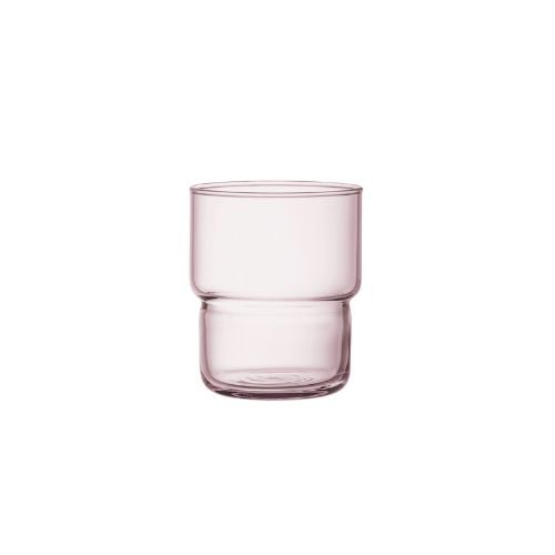 Arcoroc Log Tempered Glass Double Old Fashioned Tumbler Ø7.7xH9.3cm, 300ml-10Oz, Ice Pink