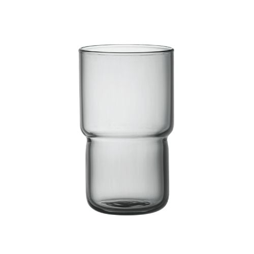 Arcoroc Log Tempered Glass Highball Tumbler Ø7xH12cm, 320ml-10.3/4Oz, Grey