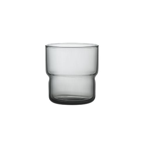 Arcoroc Log Tempered Glass Old Fashioned Tumbler Ø7.3xH7.9cm, 220ml-7¼Oz, Grey