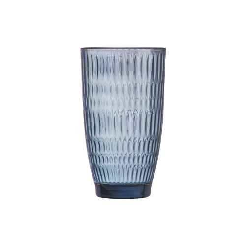 Arcoroc Rock Tempered Glass Tumbler Ø7.75xH13.6cm, 390ml-13Oz, Cooler Dew Mazarine