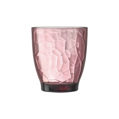 Arcoroc Rock Tempered Glass Old Fashioned Tumbler Ø8.2xH7.4cm, 207ml-7Oz, Coral Ice Pink