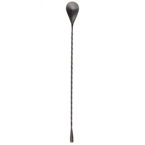 Tablecraft Stainless Steel Premium Bar Spoon L12xW1.3xH0.75", Black PVD Coating