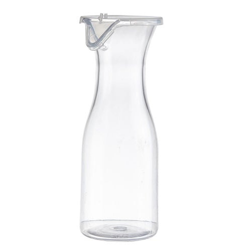 Tablecraft Plastic Carafe With Polypropylene Lid, 19oz, Clear