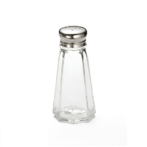 Tablecraft Glass Paneled Shaker 3oz With 18/8 Stainless Steel Top