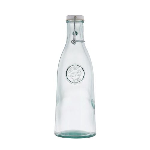 Tablecraft Recycled Glass Resealable Bottle Ø3.81xH11", 33oz, Green Tint