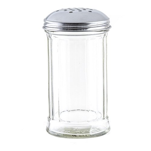 Tablecraft Fluted Glass Shaker With Stainless Steel Top 12oz