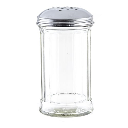 Tablecraft Fluted Glass Shaker With Stainless Steel Top 12oz