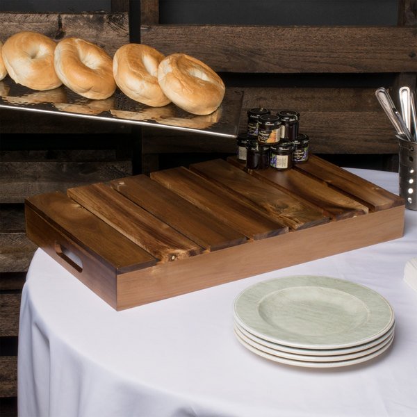 Tablecraft 1.1 Gastro Serving And Display Crate 20¾X12¾X2¾", Acacia Wood