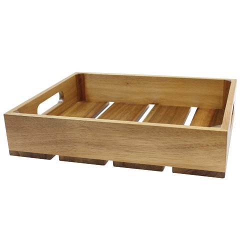 Tablecraft 1.2 Gastro Serving And Display Crate 12¾X10½X2¾", Acacia Wood