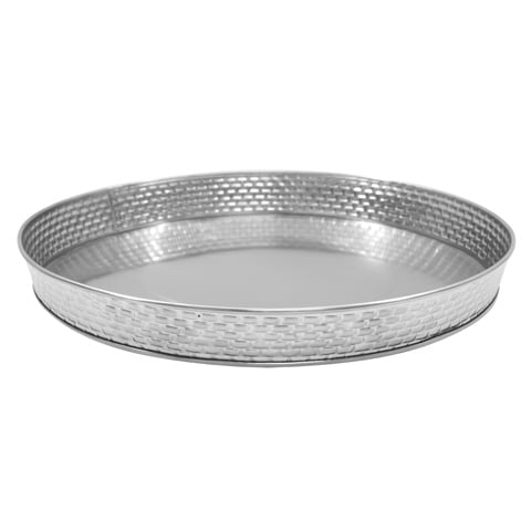 Tablecraft Brickhouse Collection Stainless Steel Round Platter Ø10½xW1⅜”