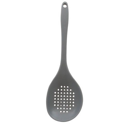 Tablecraft Silicone Perforated Spoon 13.5", Gray