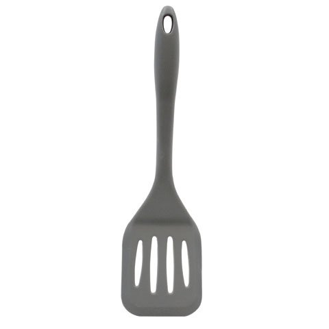 Tablecraft Silicone Slotted Turner 12", Gray