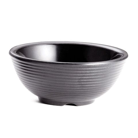 Tablecraft Melamine Round Ribbed Ramekin 2.7/8"xH1.3/16", 2oz, Black