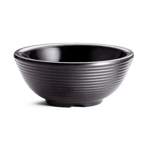 Tablecraft Melamine Round Ribbed Ramekin 3.3/8"xH1.5", 3oz, Black