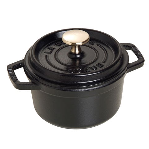 Staub Cast Iron Round Cocotte, Ø14cm, Black