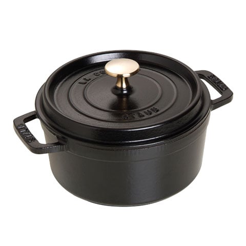 Staub Cast Iron Round Cocotte, Ø18cm, Black