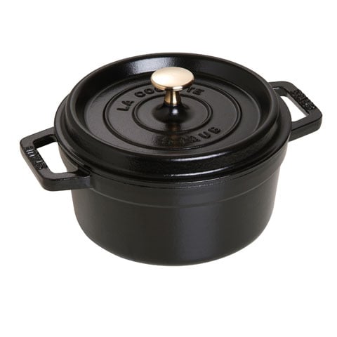 Staub Cast Iron Round Cocotte, Ø20cm, Black