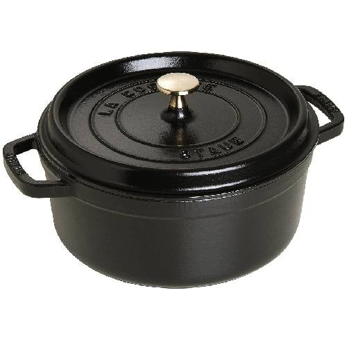 Staub Cast Iron Round Cocotte, Ø22cm, Black