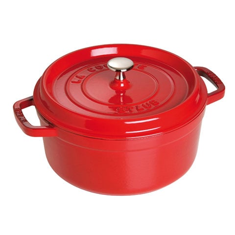 Staub Cast Iron Round Cocotte, Ø24cm, Cherry