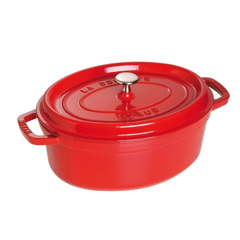 Staub Cast Iron Oval Cocotte, L27xW21xH15cm, Cherry