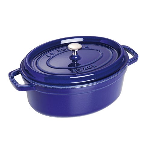 Staub Cast Iron Oval Cocotte, L27xW21xH15cm, Dark Blue