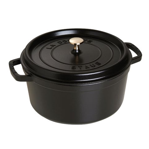 Staub Cast Iron Round Cocotte, Ø28cm, Black