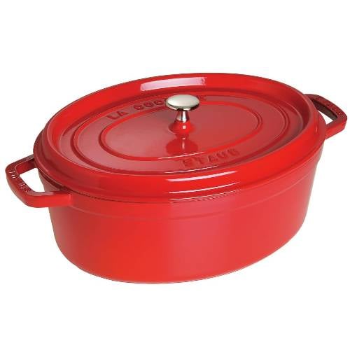 Staub Cast Iron Oval Cocotte, Ø29cm, Cherry