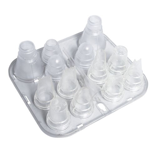 Schneider Tritan Decorating Tubes 8Pcs Set, Includes 2 Lids, 2 Adaptors And 1 Fritter Tube