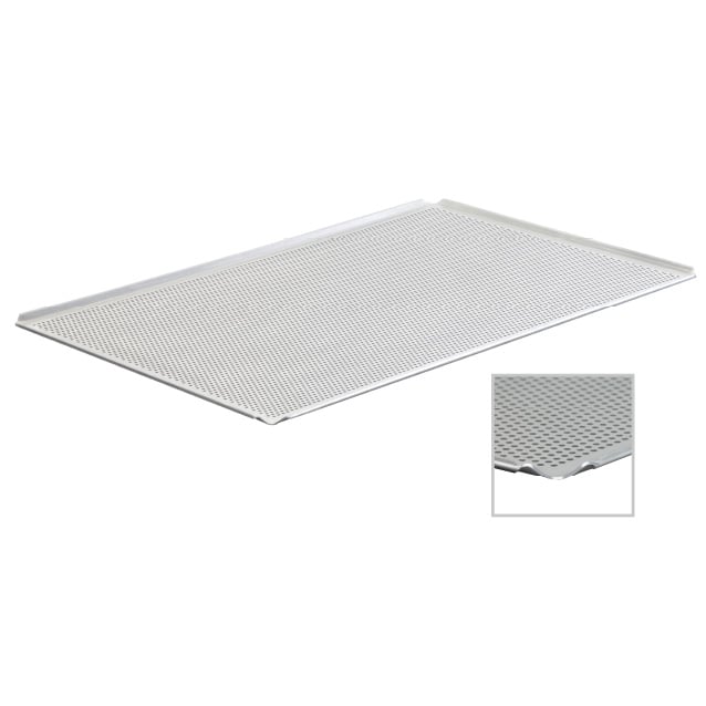 Schneider Aluminium Perforated Baking Tray With 45° Rim L60xW40xH1cm