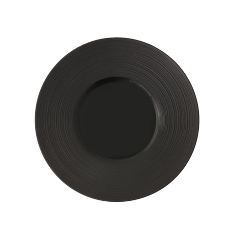Cerabon Noma Round Plate with Matt Broad Rim, Ø168mm, Black