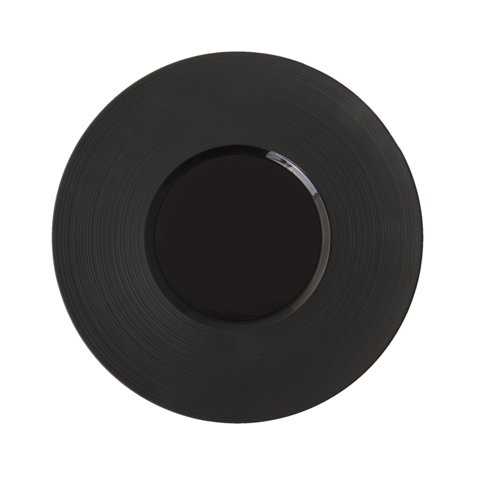 Cerabon Noma Round Plate with Matt Broad Rim, Ø257mm, Black