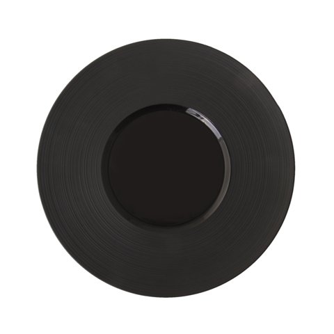 Cerabon Noma Round Plate with Matt Broad Rim, Ø282mm, Black