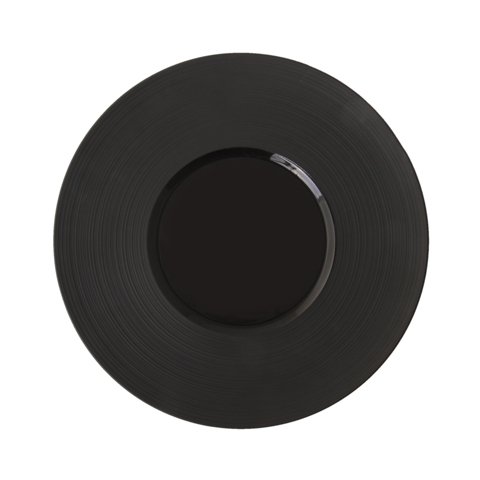 Cerabon Noma Round Plate with Matt Broad Rim, Ø309mm, Black