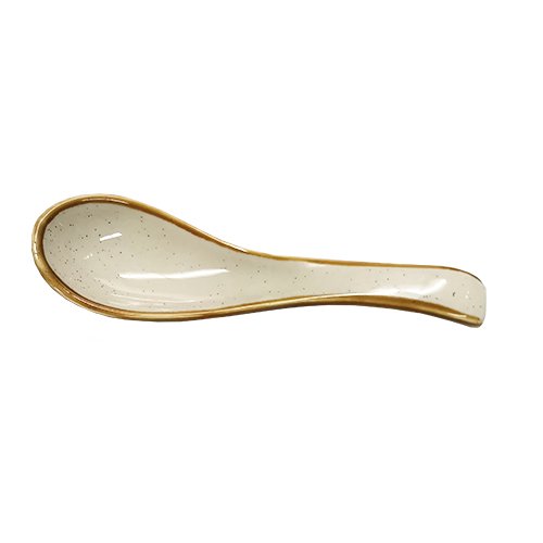 Cerabon Noma Porcelain Soup Spoon L15xW4.2xH3.5cm, Sesame Khaki
