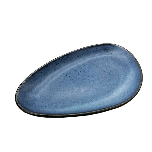 Cerabon Noma Plate L28xW17.3xH2.3cm, Reactive Glaze (Matt Dark Blue)
