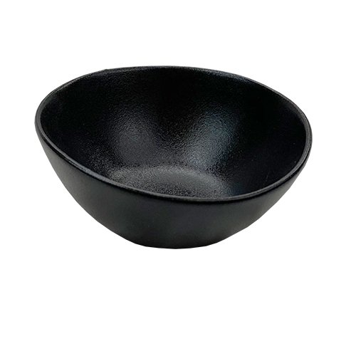 Cerabon Noma Bowl L11.5xW11xH6.8cm, 160cc, Black Glaze (Rough Surface)