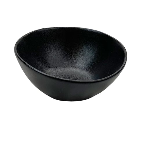 Cerabon Noma Bowl L11.5xW11xH6.8cm, 160cc, Black Glaze (Rough Surface)