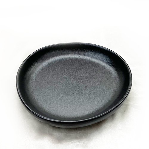 Cerabon Noma Salad Plate Ø18xH3.2cm, Black Glaze (Rough Surface)