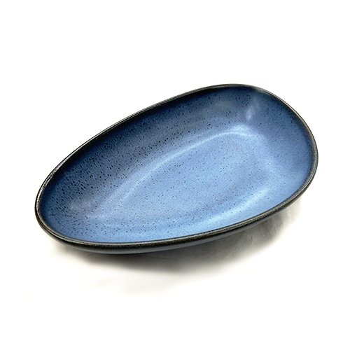 Cerabon Noma Plate L28.9xW17.6xH4.2cm, Reactive Glaze (Matt Dark Blue)