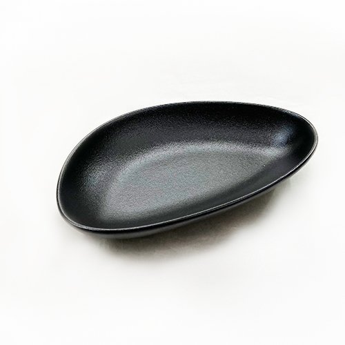 Cerabon Noma Plate L22.3xW14.1xH3.8cm, Black Glaze (Rough Surface)