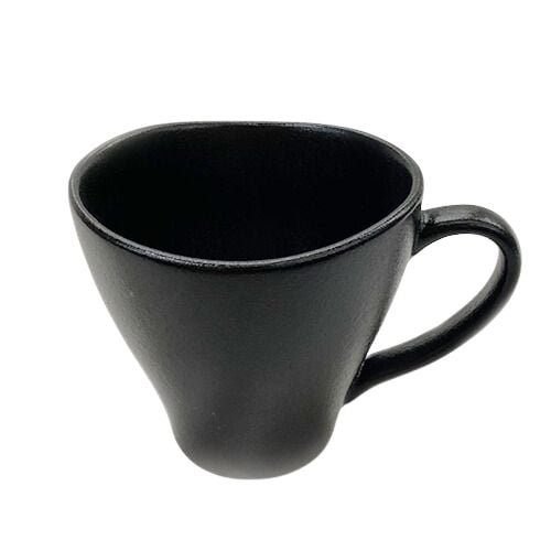 Cerabon Noma Mug L12.8xW10.1xH9.9cm, 280cc, Black Glaze (Rough Surface)