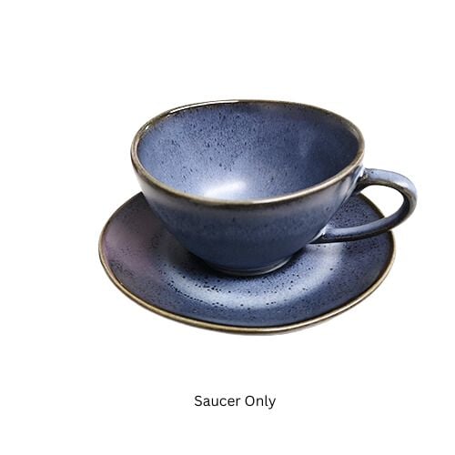 Cerabon Noma Saucer For Coffee Cup Ø13.1xH1.6cm, Reactive Glaze (Matt Dark Blue)