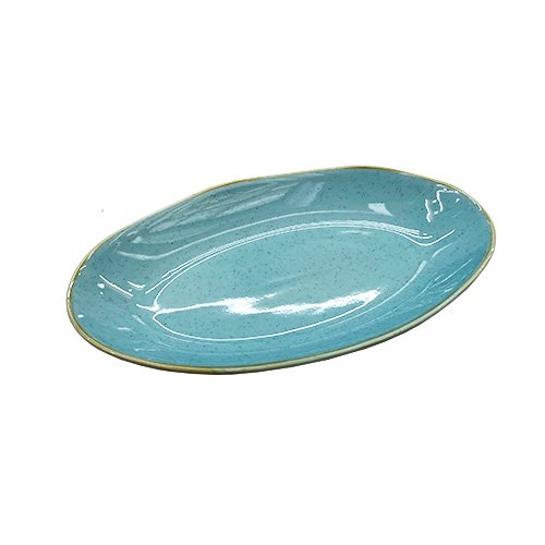 Cerabon Noma Oval Plate L39.1xW22.2xH4cm, Sesame Blue