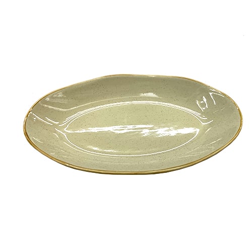 Cerabon Noma Oval Plate L27.1xW15.1xH3.4cm, Sesame Khaki